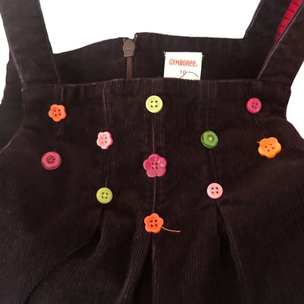 Gymboree Purple Corduroy Button Jumper size 10